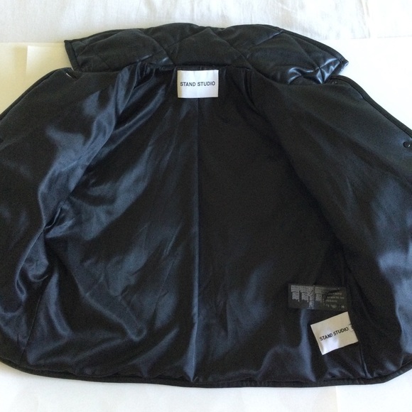STAND STUDIO Black Puffy Jacinda Puffer Quilted Jacket Size 34 $430 - Picture 13 of 16